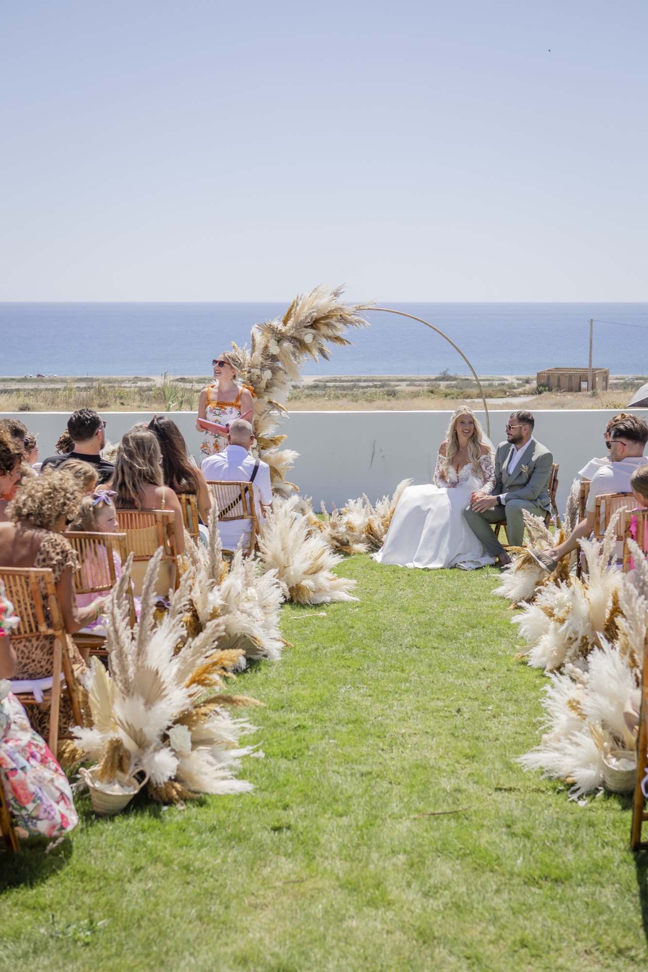 Freie Trauung mit Meerblick, El Paraiso al Mar Guardias Viejas, Boho-Strandhochzeit Andalusien