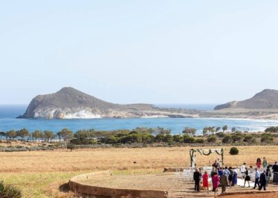Weiter Blick über die Steppe von Cabo de Gata bis zur Bucht von Los Genoveses
