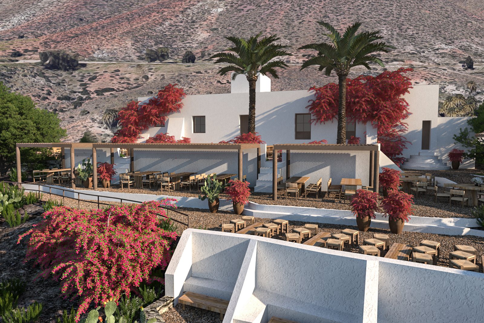 Freie Trauung auf der Terrasse eines Cortijo über dem Fischerdorf La Isleta del Moro mit Blick aufs Meer