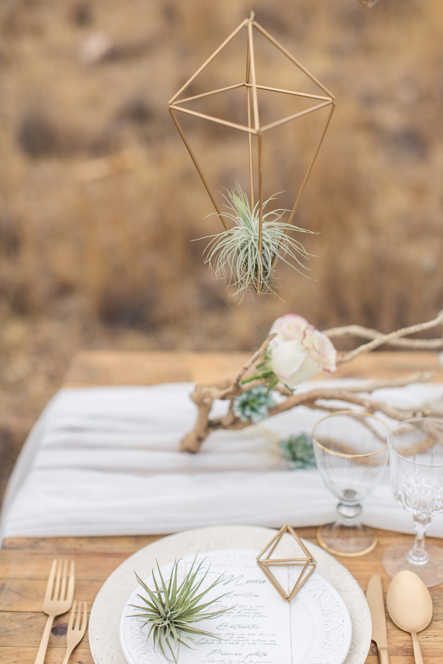 Kerzen und Tischdeko im Boho-Stil, Wüste Cabo de Gata