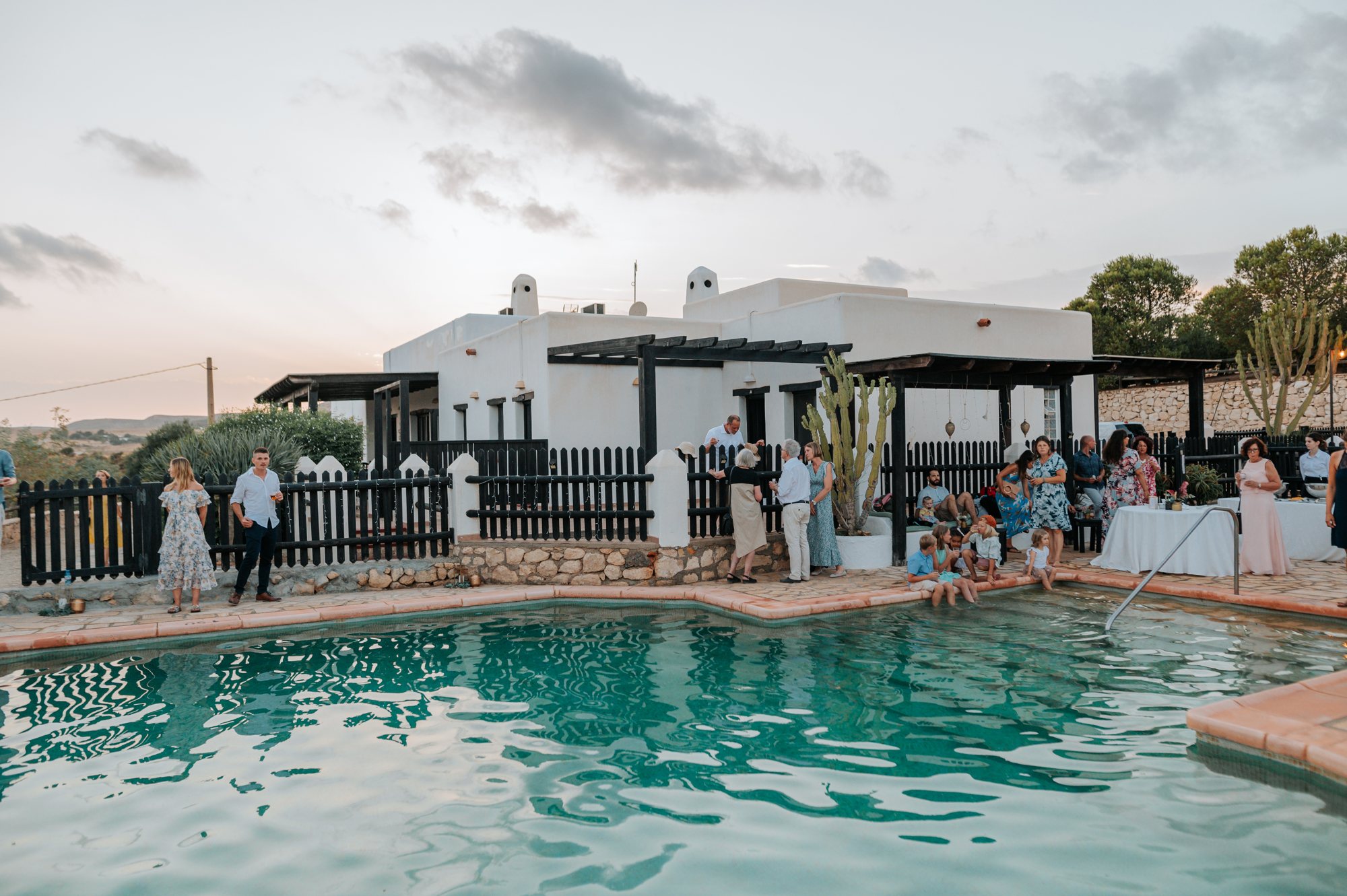 Pool der Hochzeitslocation, Hochzeit am Meer in Spanien